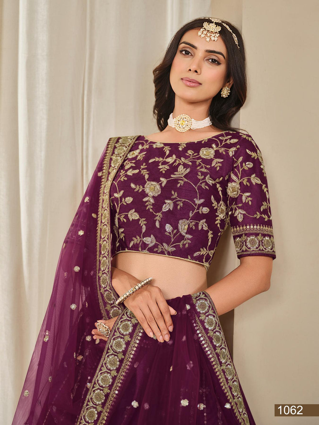 Anaita Purple Embroidered Heavy Art Silk Designer Lehenga With Blouse | Grocsy