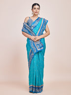 Monjolika Fashion Sky Blue Banarasi Silk In Satin Is Classy Embellished With Golden Zari Work Saree | Grocsy
