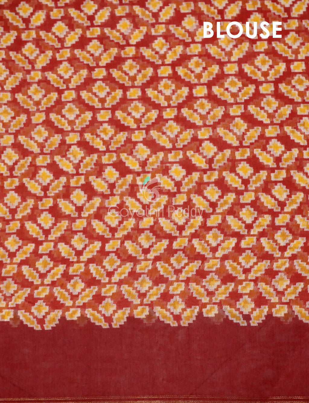 Red Colored Patola Print Semi Chanderi Saree By Gayathri Reddy Designer Studio | Grocsy