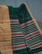 Kalanetha Bottle Green Pure Narayanpet Cotton Saree By Gayathri Reddy Designer Studio | Grocsy