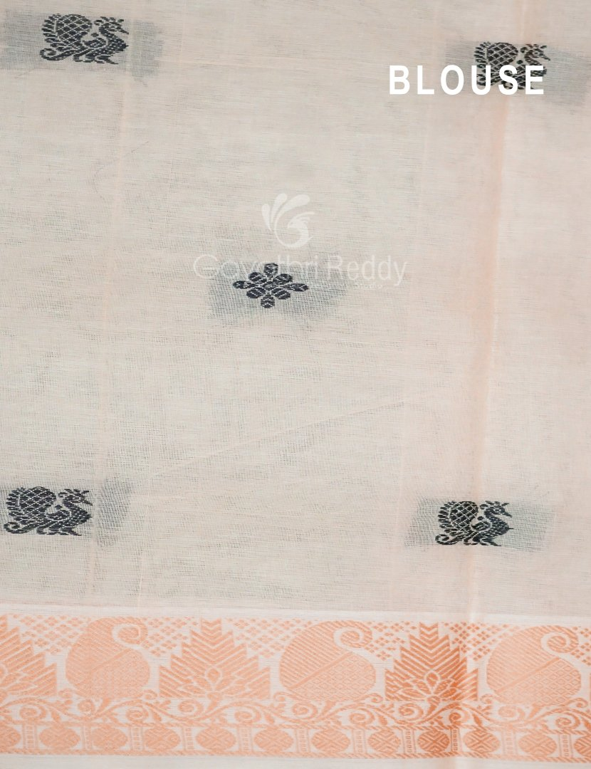 Kalanetha Shades of Baby Pink Pure Kanchi Cotton Saree With Kanchi Traditional Border By Gayathri Reddy Designer Studio | Grocsy