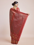 Monjolika Fashion Maroon Latest Dharmavaram Silk SareeWith Rich Heritage Woven In Gold And Silver Zari Work | Grocsy