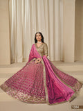 Anaita Pink Embroidered Heavy Chinon Silk Designer Lehenga With Blouse | Grocsy