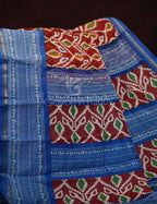 Maroon Colored Patola Print Semi Chanderi saree By Gayathri Reddy Designer Studio | Grocsy