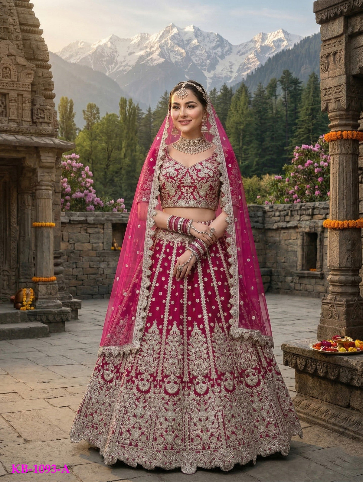 Anaita D Pink Net Lehenga Choli With Embroidery & Dori Sequence Work | Grocsy