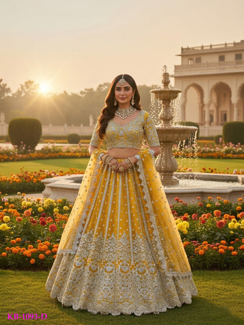 Anaita Yellow Net Lehenga Choli With Embroidery & Dori Sequence Work | Grocsy