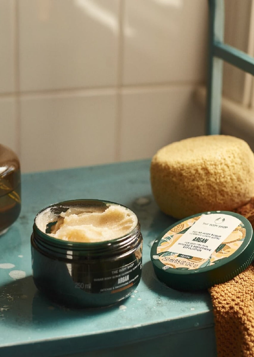 The Body Shop Wild Argan Oil Body Scrub | Grocsy