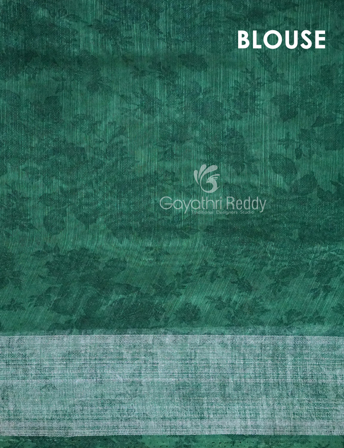 Shades of Apple Green with Floral Design Semi Chanderi Saree By Gayathri Reddy Designer Studio | Grocsy