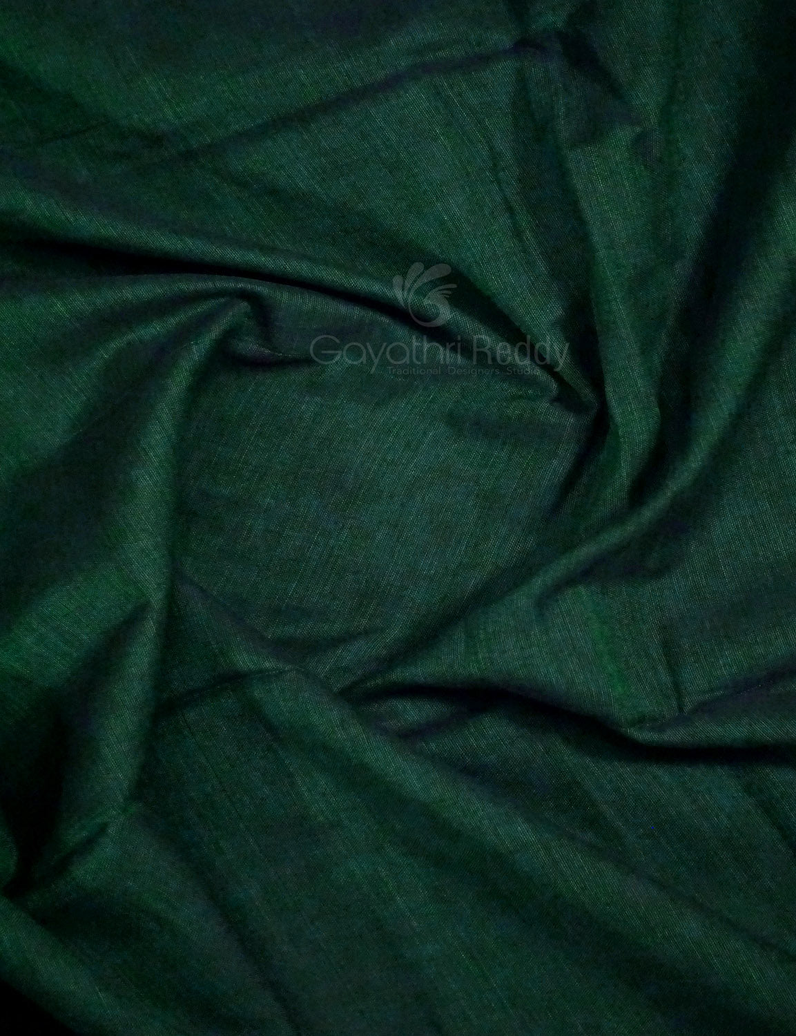 Kalanetha Bottle Green Pure Narayanpet Cotton Saree By Gayathri Reddy Designer Studio | Grocsy