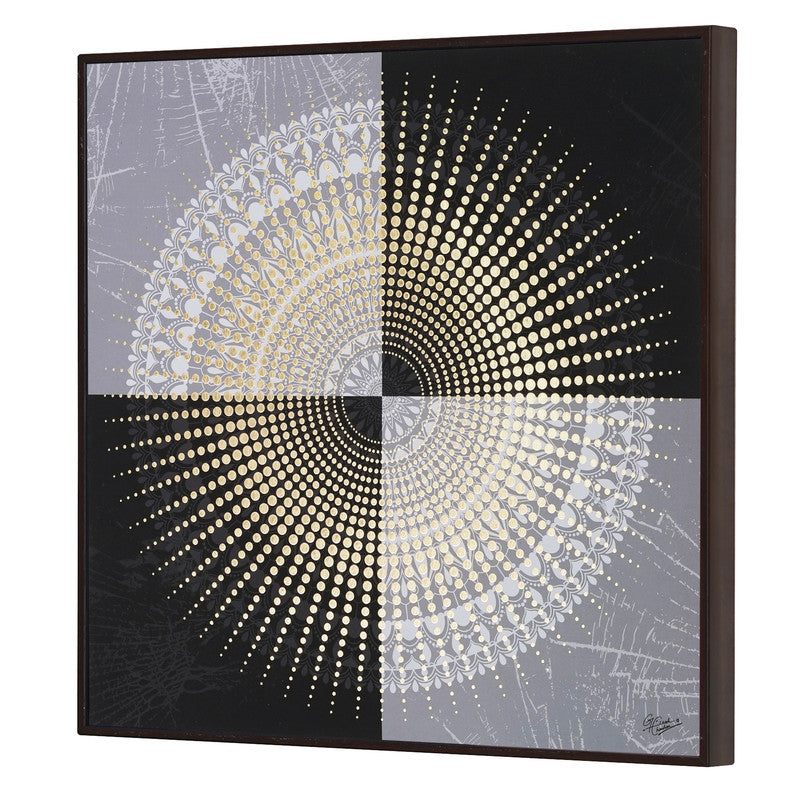 Tehzeeb Creations Golden Embossed Wall Painting | Grocsy