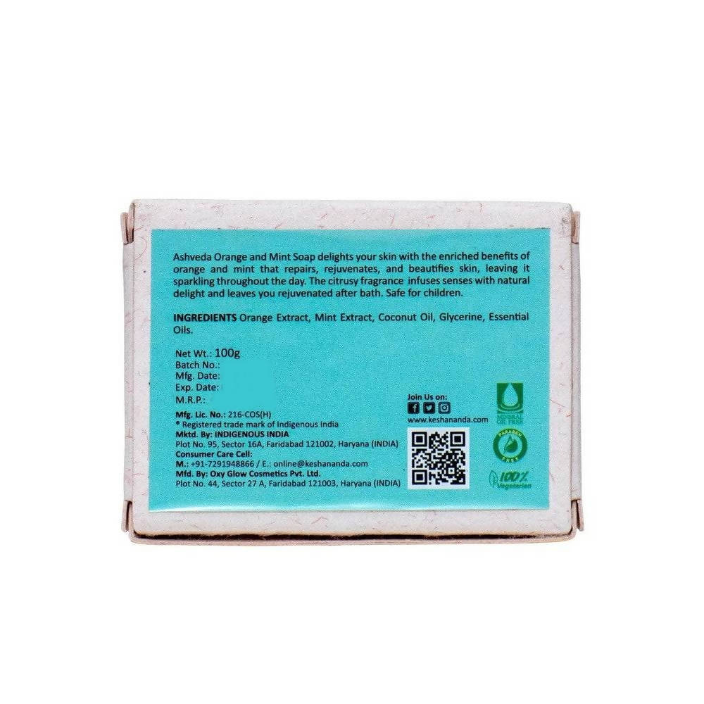 Keshananda Ashveda Orange and Mint Soap | Grocsy