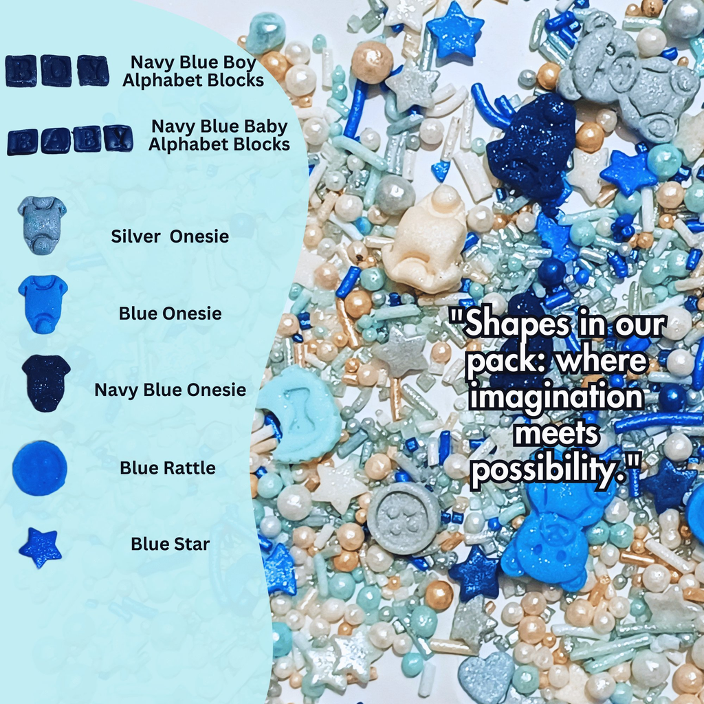 Confect Boys Baby Shower Sprinkles | Gender Reveal Sprinkles | Grocsy