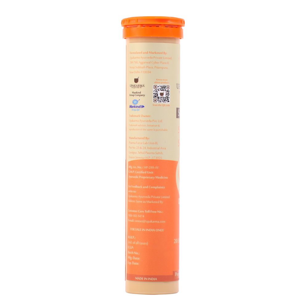 Upakarma Ayurveda Pure Sj Effervescent Tablets - Orange | Grocsy