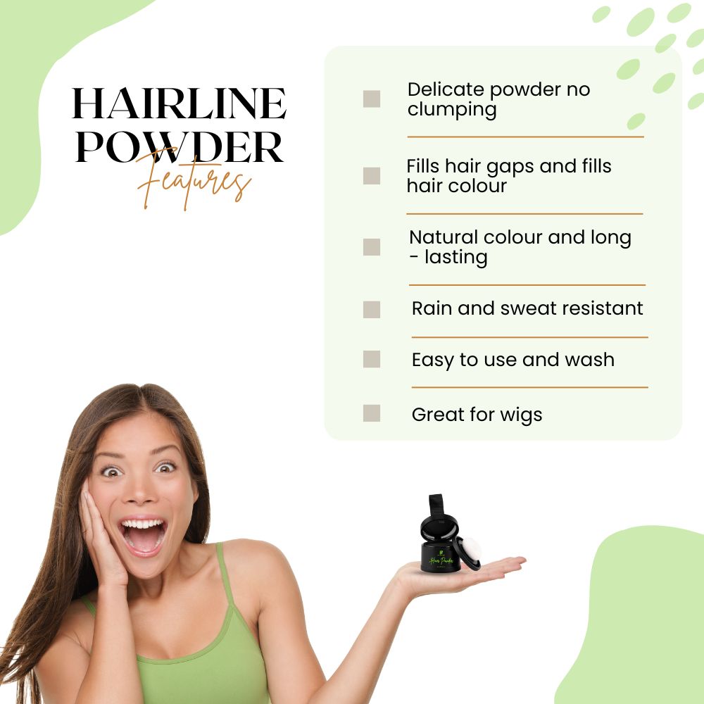 Samisha Cover Up Hair Powder - Black | Grocsy