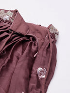 House of Panchhi Rose Gold Chinon Sequins Embroidery Lehenga Choli & Dupatta | Grocsy