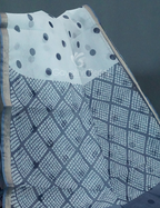 Shades of Cream And Denim Grey Colour With Patli Pallu Design Pure Kota Cotton Saree By Gayathri Reddy Designer Studio | Grocsy
