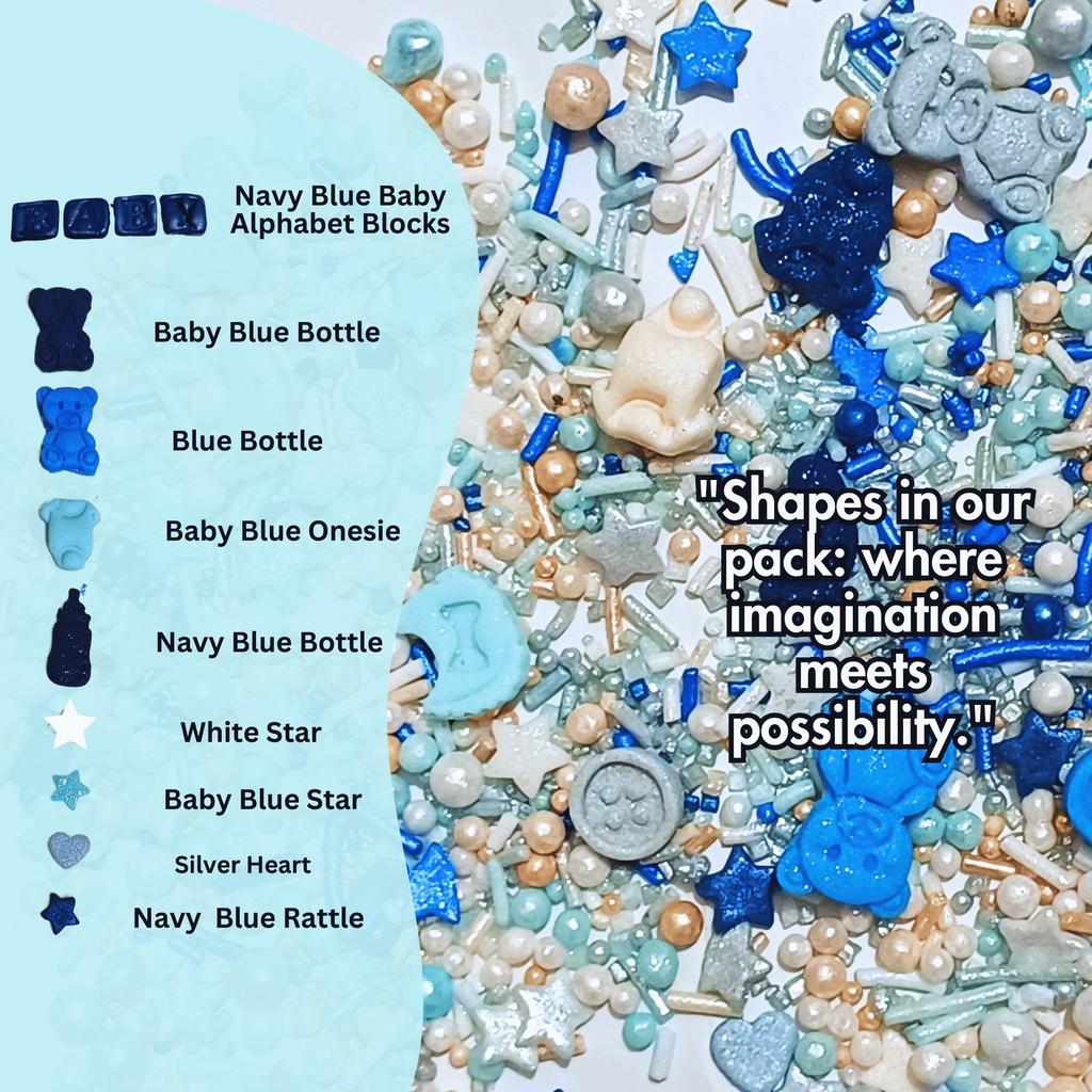 Confect Boys Baby Shower Sprinkles | Gender Reveal Sprinkles | Grocsy