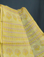 Mehendi Green And Lime Green Block Print Pure Kota Cotton Saree By Gayathri Reddy Designer Studio | Grocsy