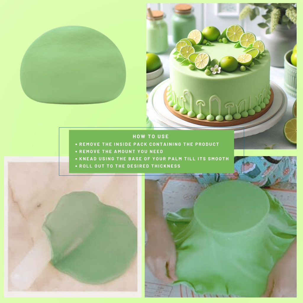 Confect Lime Green Fondant | Edible Sugarpaste | Grocsy