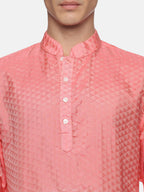 Sethukrishna Men Red Striped Kurta with Dhoti Pants | Grocsy