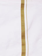 Sethukrishna Boys Orange & White Shirt with Dhoti | Grocsy