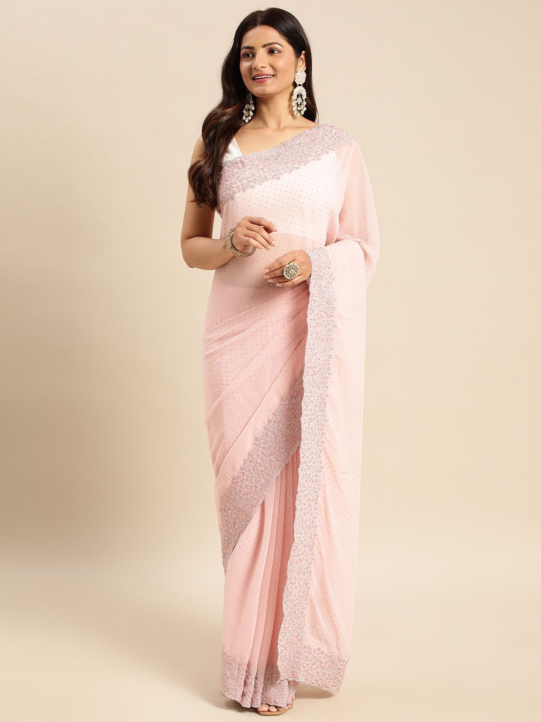 kasee Embellished Beads and Stones Saree | Grocsy