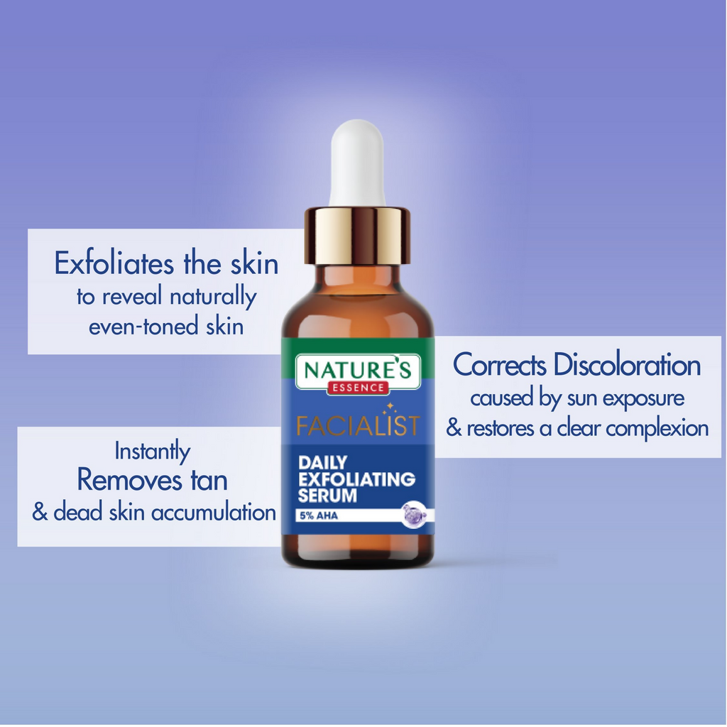 Nature's Essence Facialist Daily Exfoliating Serum with 5% AHA | Grocsy