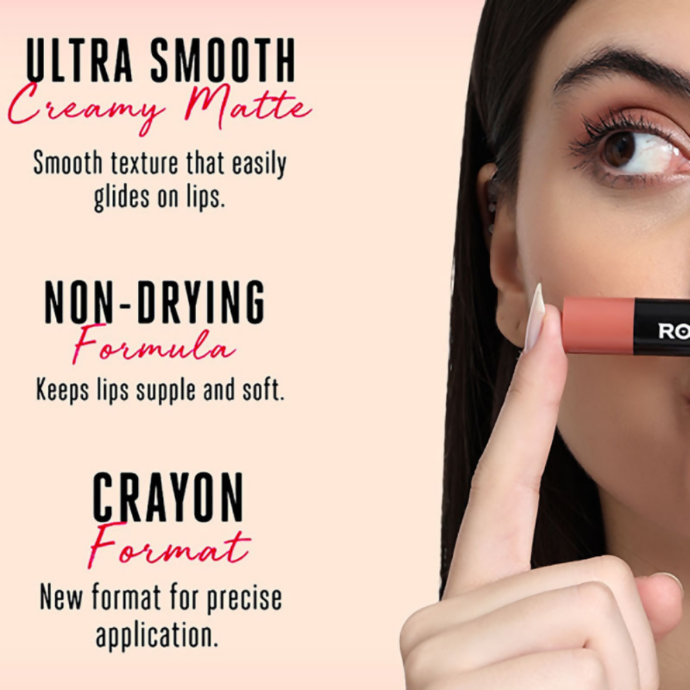 Ronzille Long Stay Matte Lip Crayon - Soft Peach | Grocsy