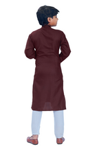 DEIANA'S Casual Designer Kurta Pyjama Set For Boys And kids (Dark Brown) | Grocsy