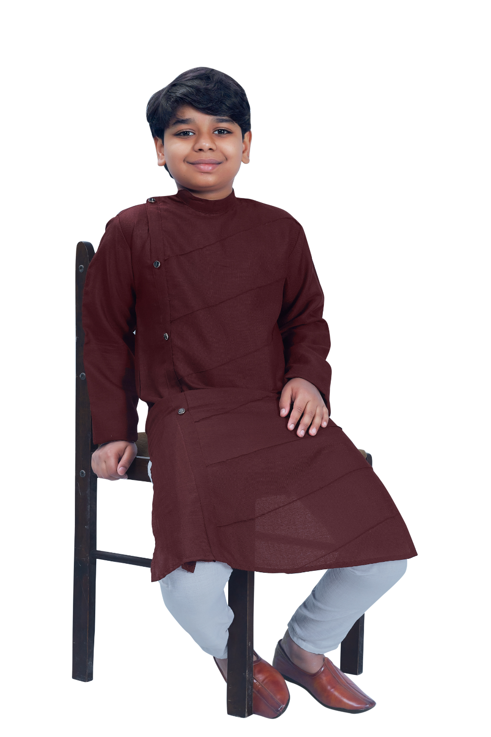 DEIANA'S Casual Designer Kurta Pyjama Set For Boys And kids (Dark Brown) | Grocsy
