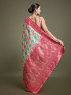 Monjolika Fashion Glamour And Tradition With This Zari Woven Pink And Cream Banarasi Silk Saree | Grocsy