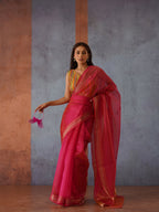 Tikhi Imli Zari Organza Heavy Work Saree | Grocsy
