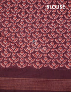 Wine Colour Patola Print Semi Chanderi Saree By Gayathri Reddy Designer Studio | Grocsy