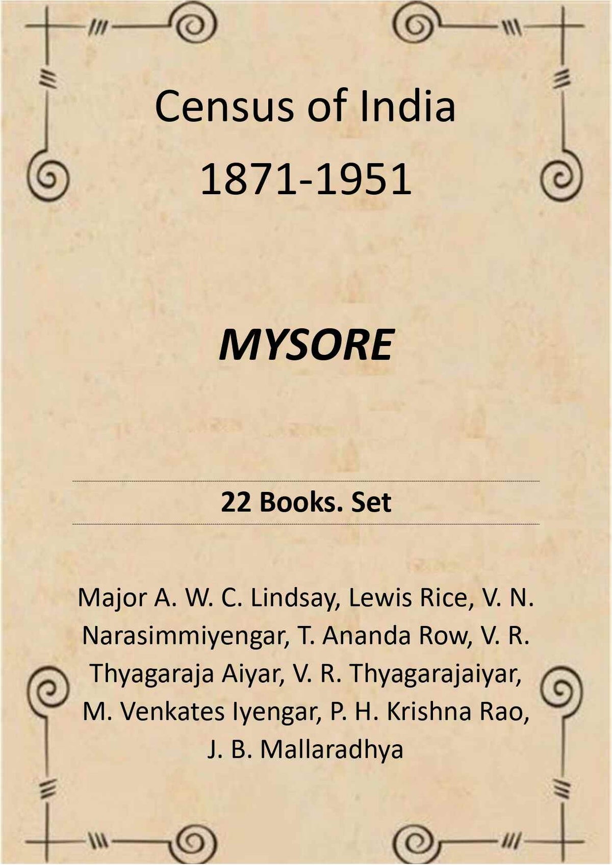 Census of India 1871-1951: MYSORE - Gyan Books | Grocsy