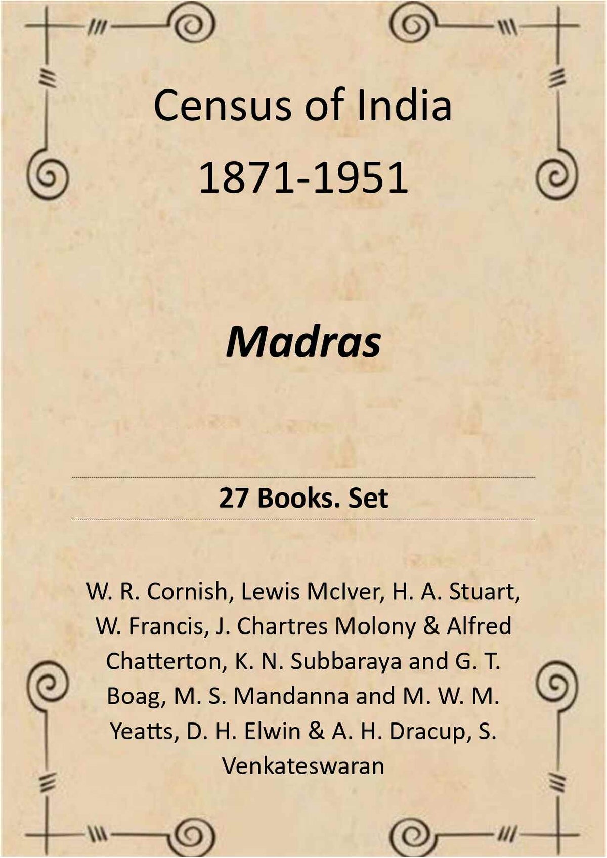 Census of India 1871-1951: Madras - Gyan Books | Grocsy