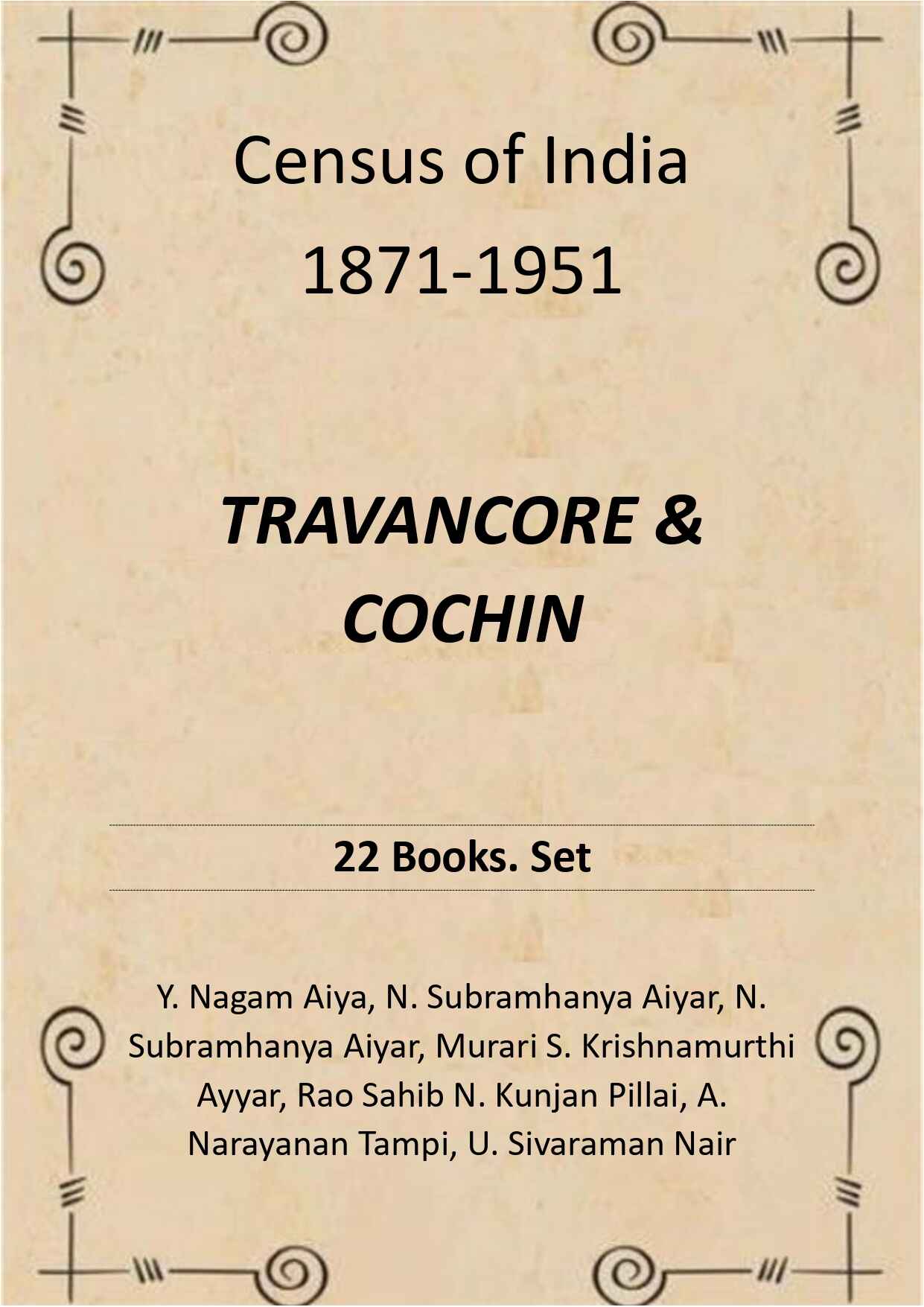 Census of India 1871-1951: TRAVANCORE & COCHIN - Gyan Books | Grocsy