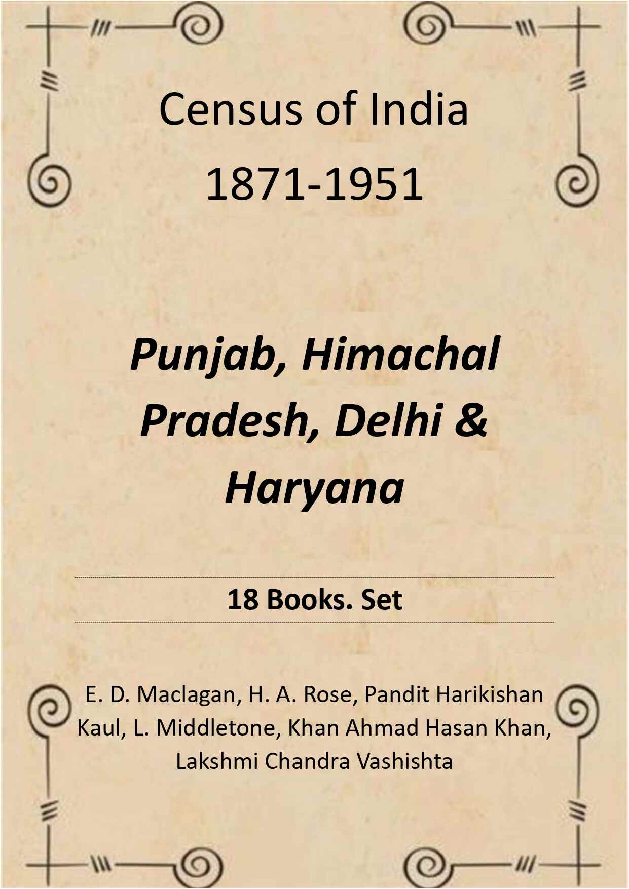 Census of India 1871-1951: Punjab, Himachal Pradesh, Delhi & Haryana - Gyan Books | Grocsy