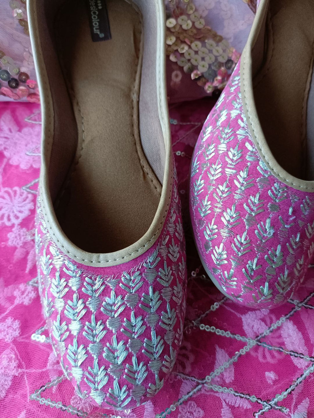 Desi Colour Women Indian Ethnic Footwear-Pinky | Grocsy