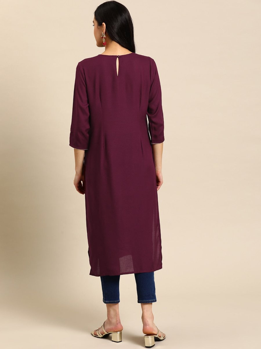All About You Women Floral Embroidered Kurta | Grocsy