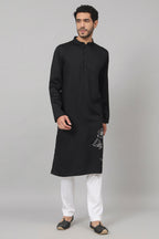Stem Embroidery Cotton Kurta by Hilo Design | Grocsy