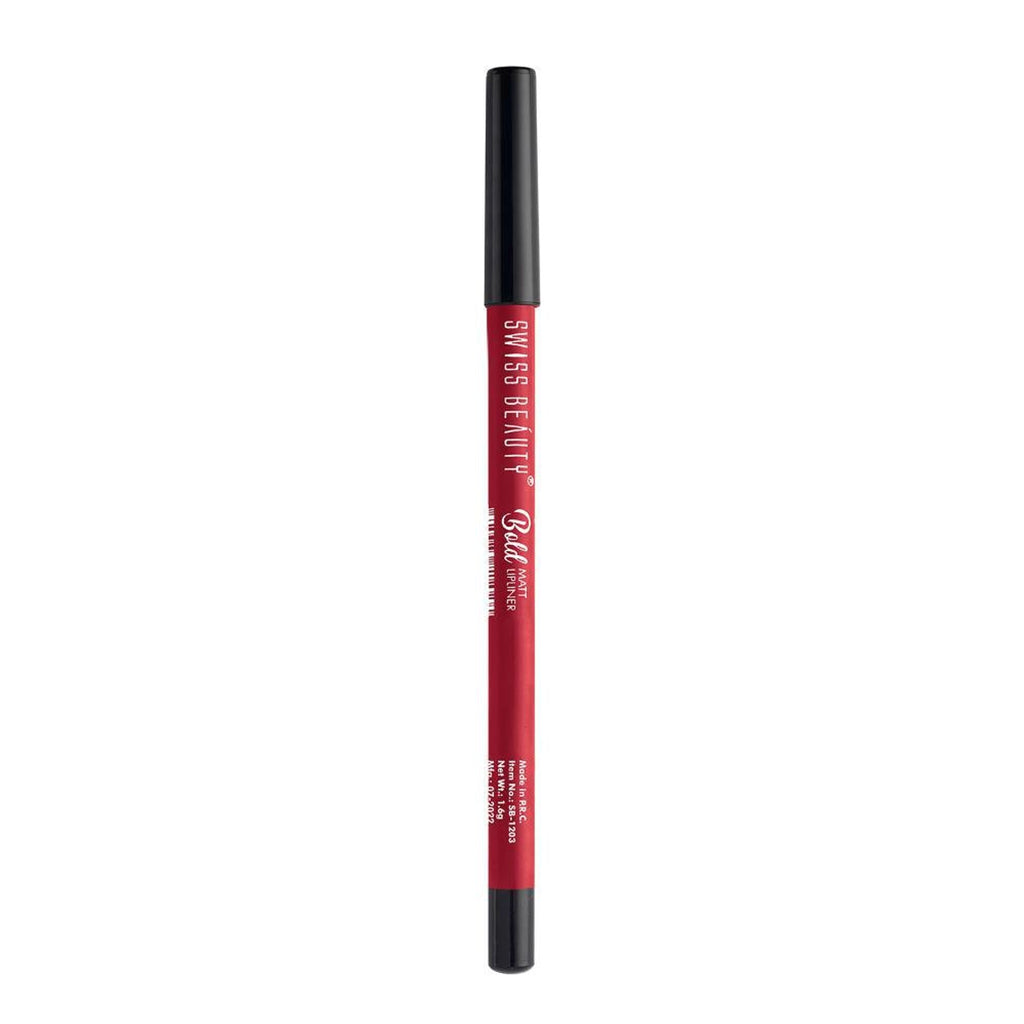 Swiss Beauty Bold Matt Lip Liner Pencil, Long-lasting , Matte Finish , Non-Drying - 1 Royal Red | Grocsy