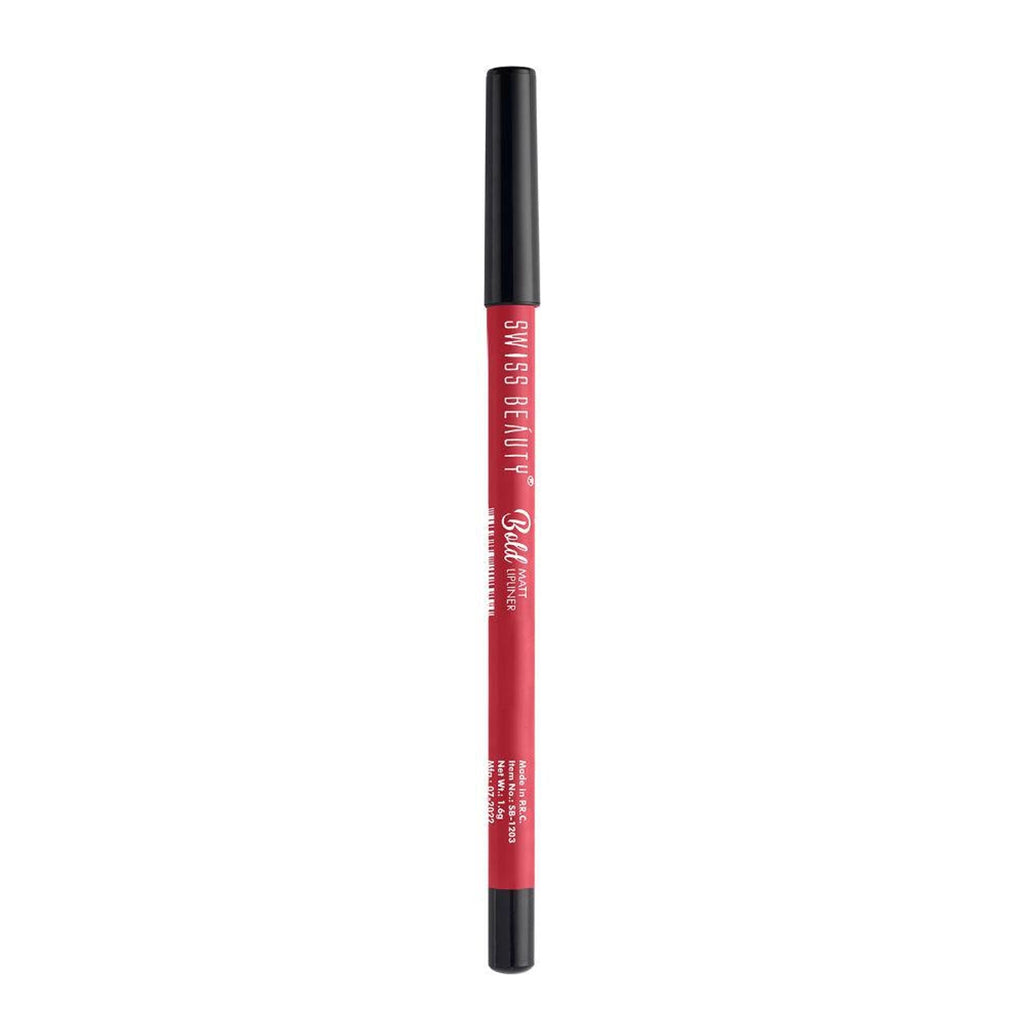 Swiss Beauty Bold Matt Lip Liner Pencil, Long-lasting , Matte Finish , Non-Drying - 4 Fruit Punch | Grocsy