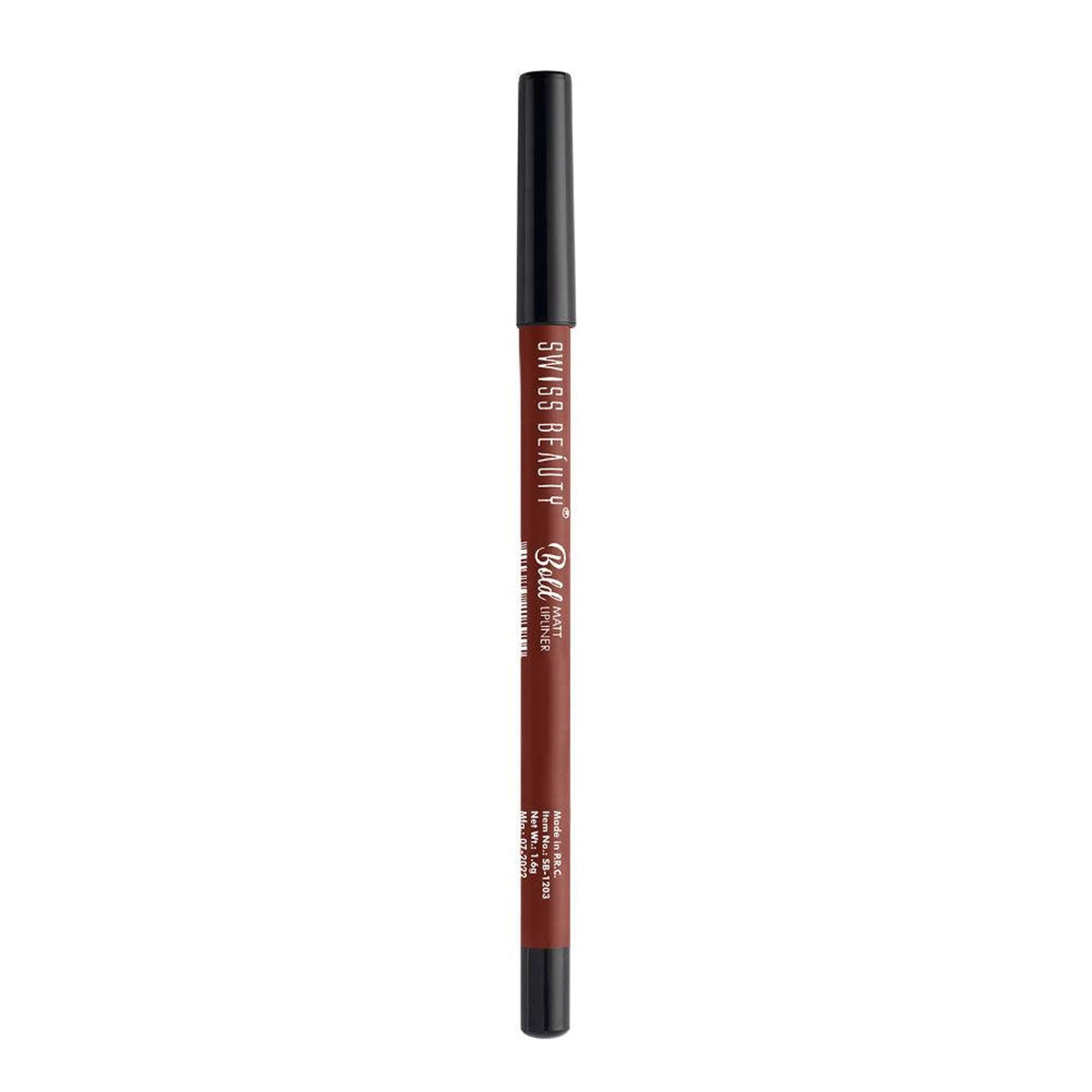 Swiss Beauty Bold Matt Lip Liner Pencil, Long-lasting , Matte Finish , Non-Drying - 6 Cherry Brown | Grocsy