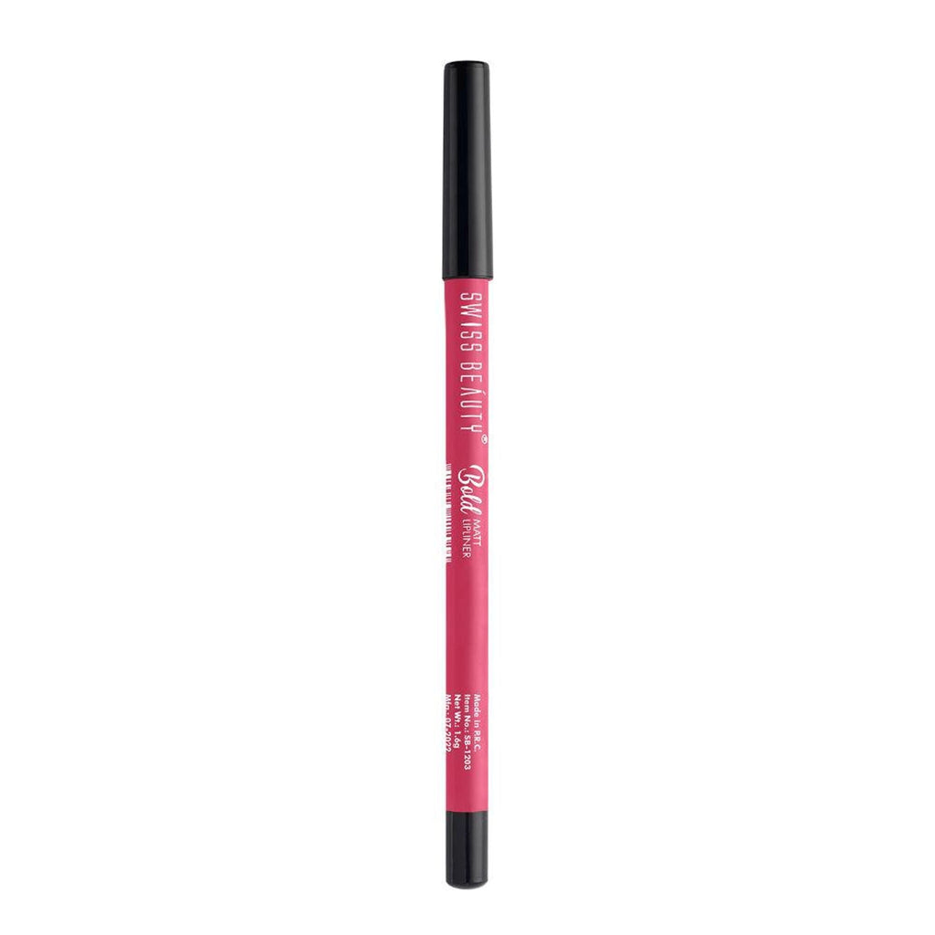 Swiss Beauty Bold Matt Lip Liner Pencil, Long-lasting , Matte Finish , Non-Drying - 10 Pink Crush | Grocsy