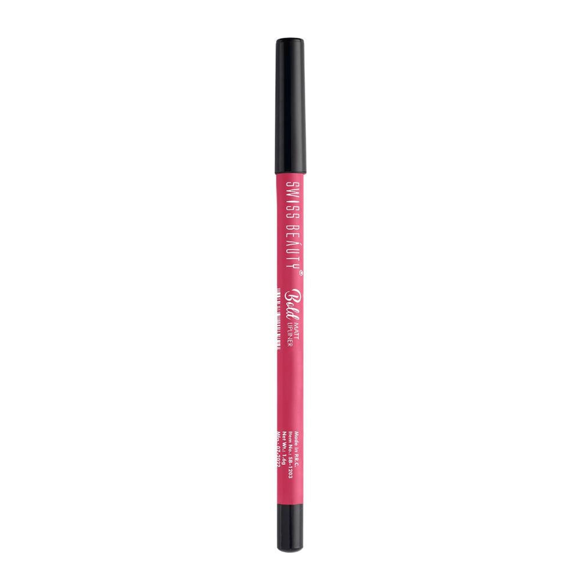 Swiss Beauty Bold Matt Lip Liner Pencil, Long-lasting , Matte Finish , Non-Drying - 10 Pink Crush | Grocsy