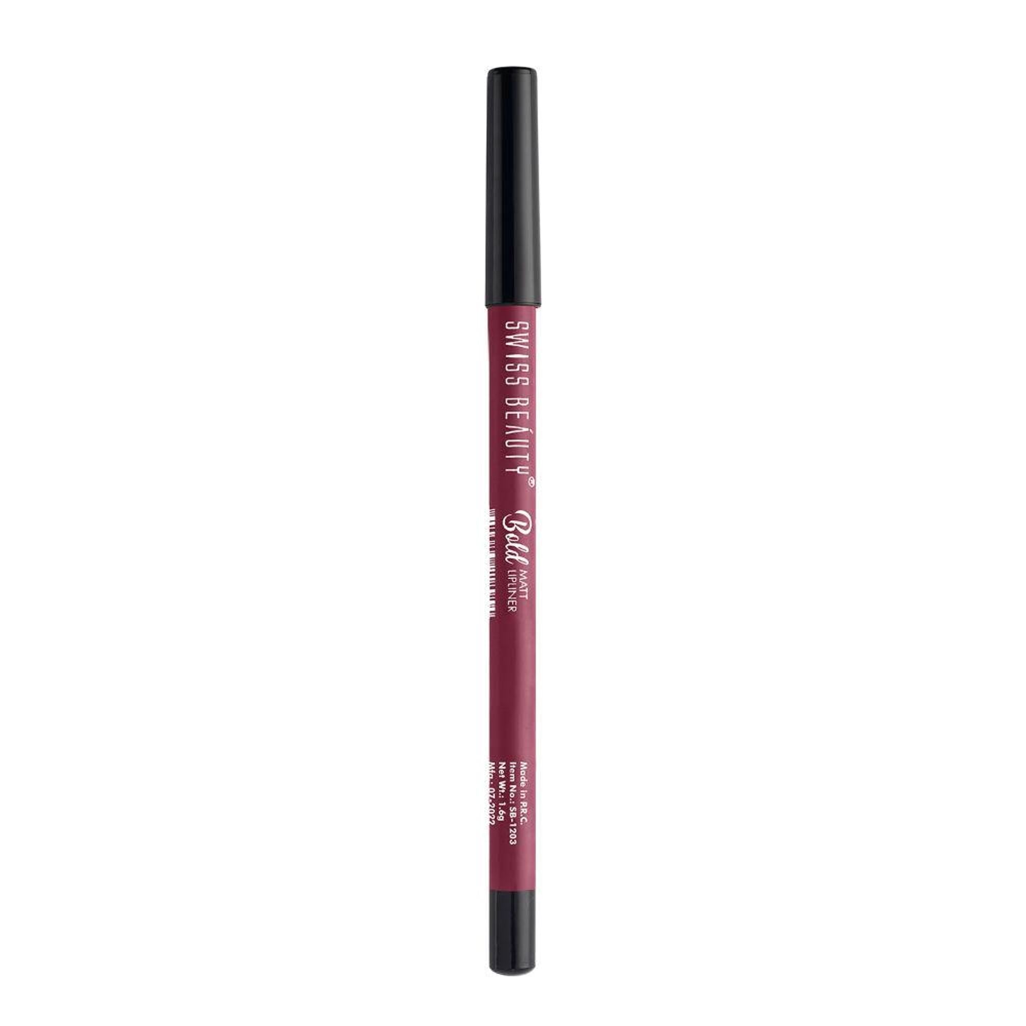 Swiss Beauty Bold Matt Lip Liner Pencil, Long-lasting , Matte Finish , Non-Drying - 11 Purple | Grocsy