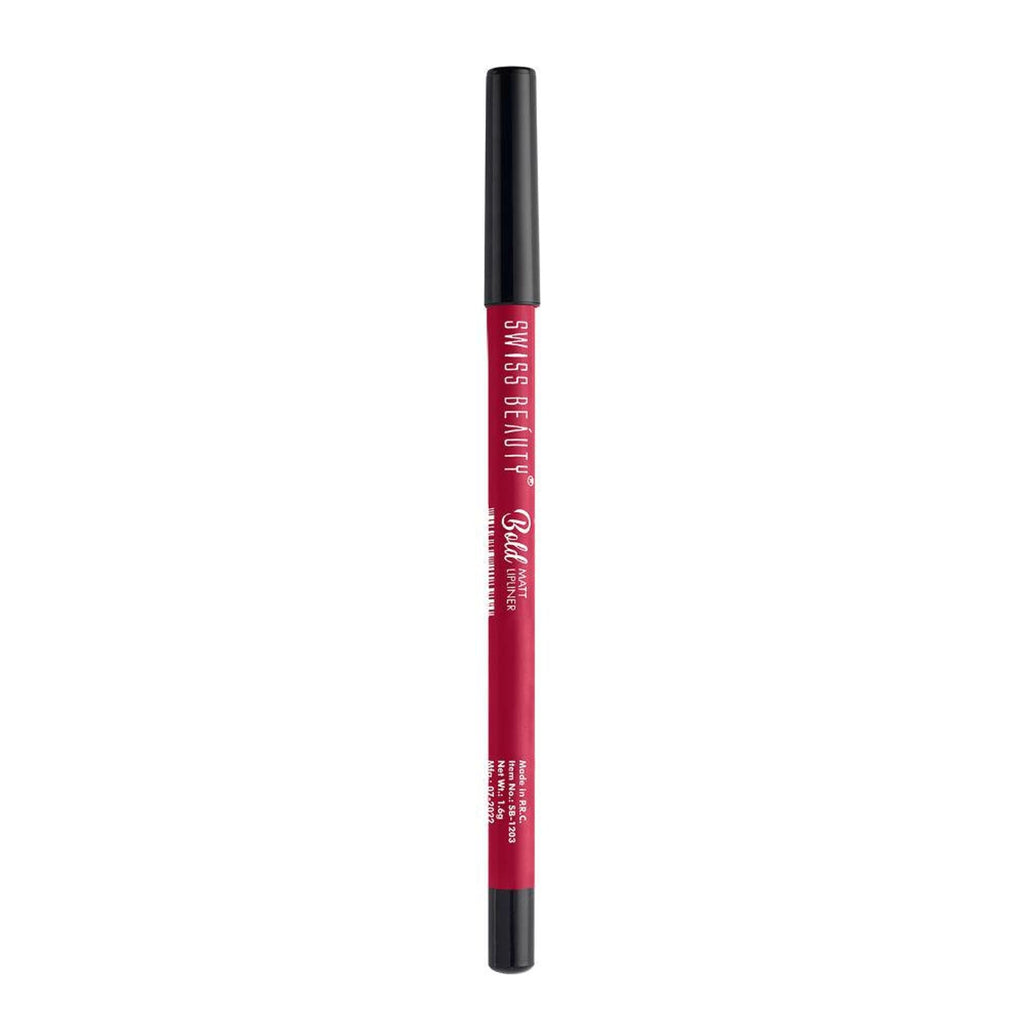 Swiss Beauty Bold Matt Lip Liner Pencil, Long-lasting , Matte Finish , Non-Drying - 15 Perfect Maroon | Grocsy