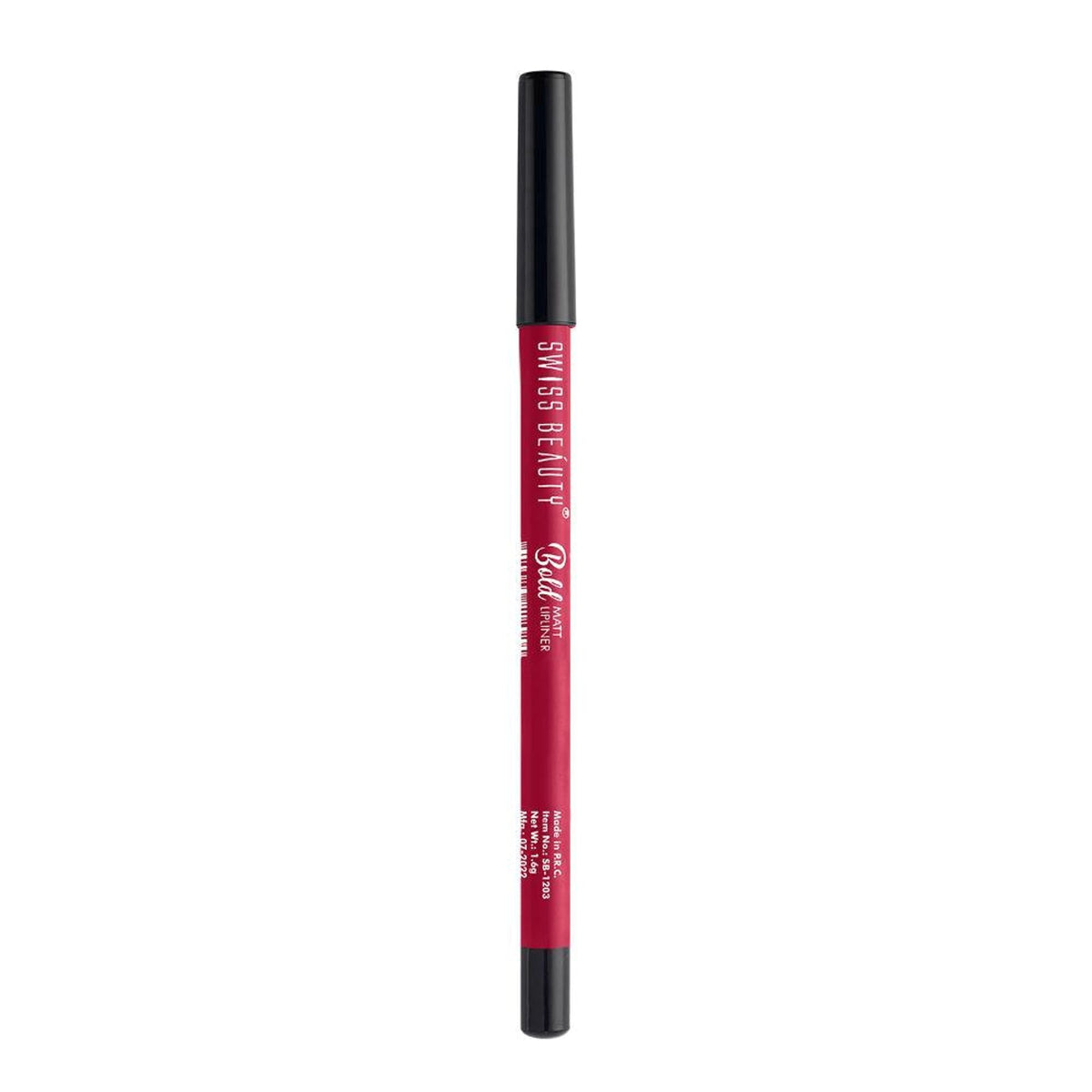 Swiss Beauty Bold Matt Lip Liner Pencil, Long-lasting , Matte Finish , Non-Drying - 15 Perfect Maroon | Grocsy