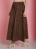 TAG 7 Floral Printed Flared Pure Cotton Ethnic Palazzos | Grocsy