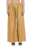 PAVONINE Beige Color Straight Fit Rayon Fabric Palazzo For Women | Grocsy